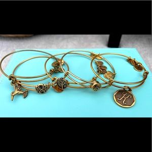 Alex and Ani Gold Bracelet Set